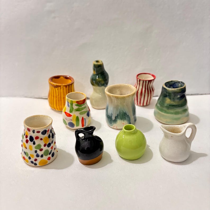 🌿 Mini Ceramic Vase Fridge Magnet – Small Pot Flower Decoration